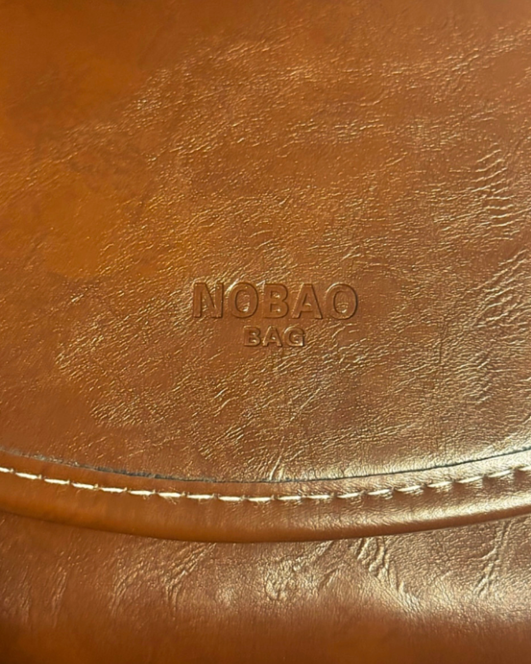 Vegan Leather Mushroom Brown Shoulder Bag