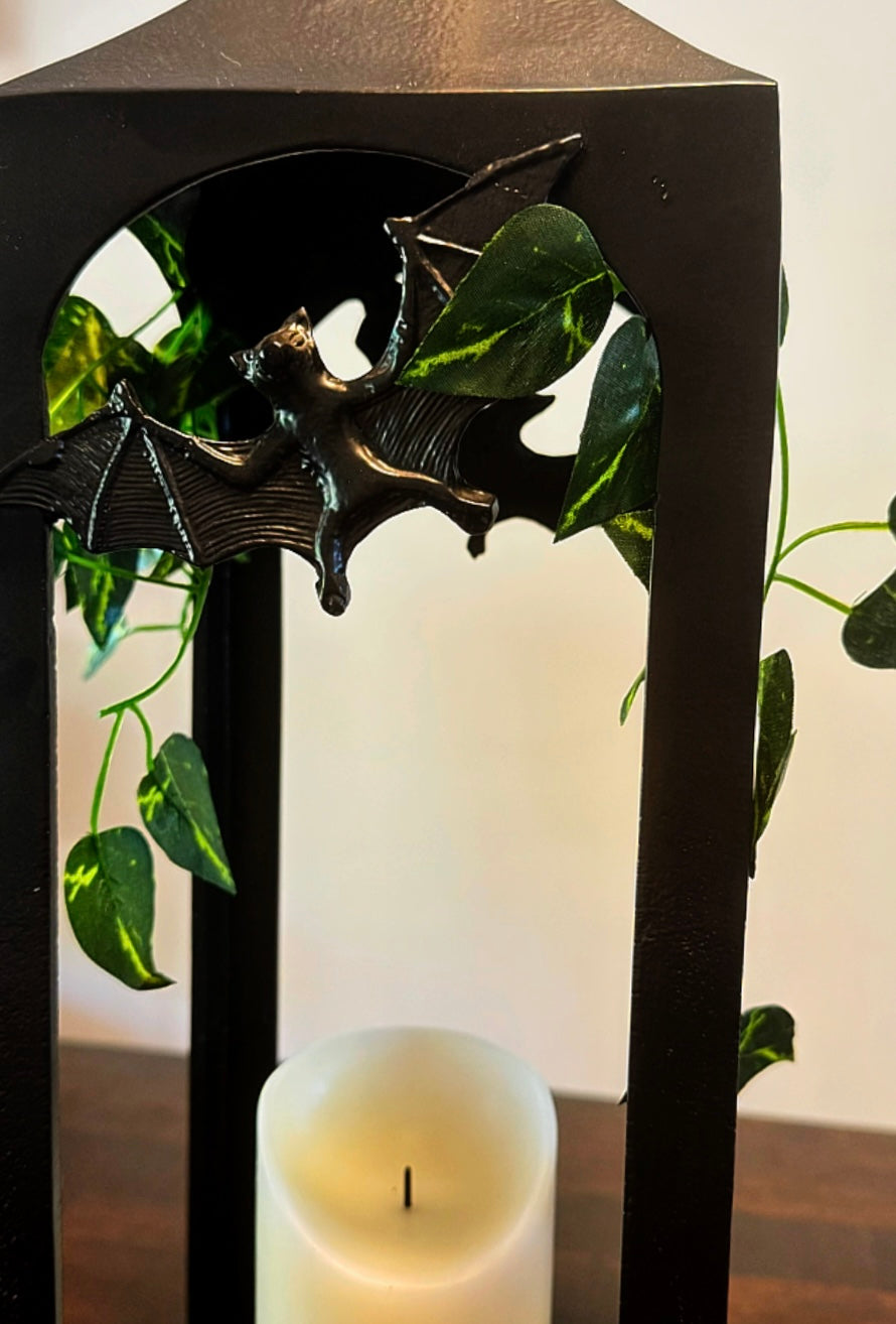 Eco Goth Indoor Lantern With Crystal Garden