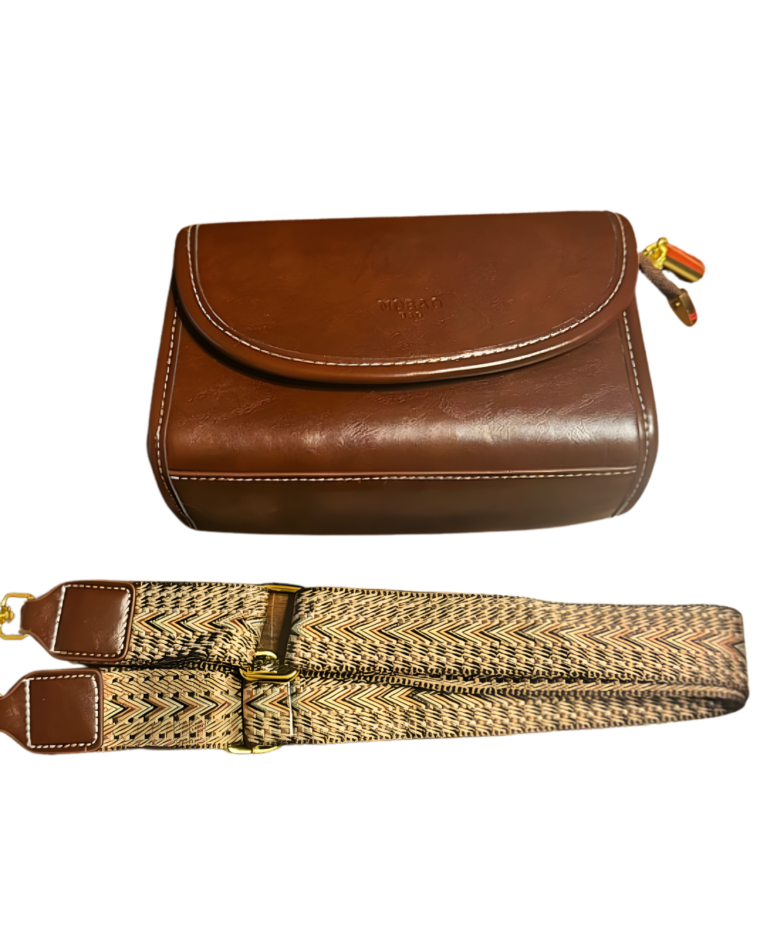 Vegan Leather Mushroom Brown Shoulder Bag